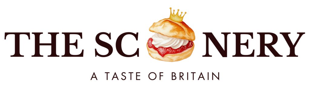 The Sconery – Logo des Cafés für britische Teekultur im Tullnerfeld.